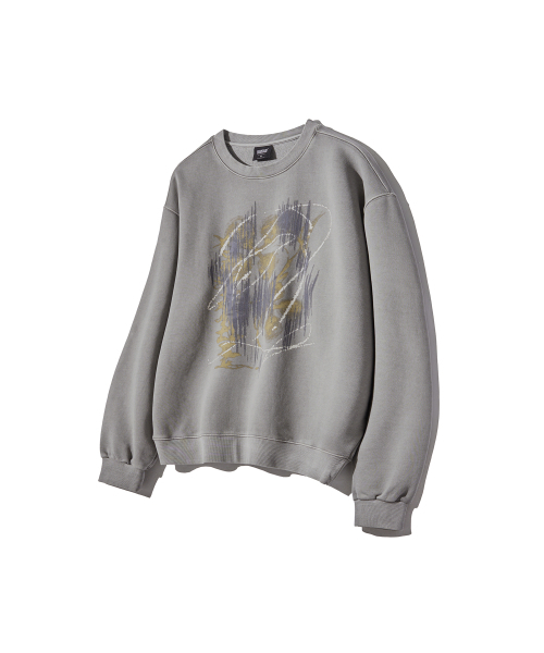 GAKKAI UNIONS(ガッカイユニオンズ)の「グリッチ PIGMENT スウェット ストーングレー(スウェット・レディース・その他・SMALL/MEDIUM/LARGE/X-LARGE)」の4枚目の写真