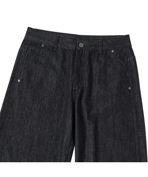 TRAVEL（トラベル）の「バックプリントカーブドデニムパンツ ブラック（デニムパンツ・レディース・その他・SMALL/MEDIUM/LARGE）」の6枚目の写真