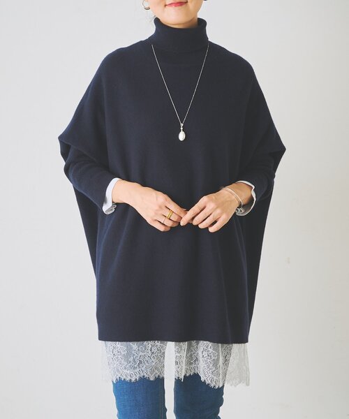 BEARDSLEY(ビアズリー)の「《9/19(土)12:00予約開始予定》裾レースチュニック(Tシャツ/カットソー・レディース・ホワイト/ブラック・FREE)」の13枚目の写真