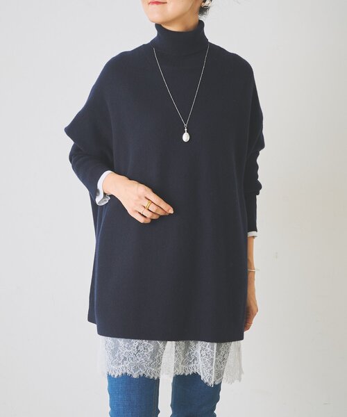 BEARDSLEY(ビアズリー)の「《9/19(土)12:00予約開始予定》裾レースチュニック(Tシャツ/カットソー・レディース・ホワイト/ブラック・FREE)」の17枚目の写真