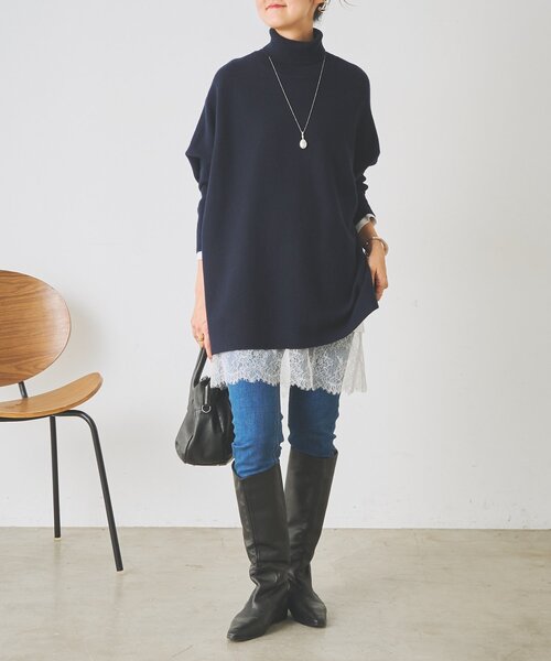 BEARDSLEY(ビアズリー)の「《9/19(土)12:00予約開始予定》裾レースチュニック(Tシャツ/カットソー・レディース・ホワイト/ブラック・FREE)」の18枚目の写真