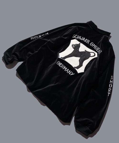 THRIFTY LOOK(スリフティールック)の「THRIFTY LOOK / スリフティールック GERMANY SOUVENIR JACKET ジャーマニー スーベニアジャケット(ブルゾン・メンズ・ブラック/ブラック系その他・MEDIUM/LARGE)」の1枚目の写真