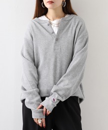 JEMORGAN ダブルフェイスハニカムヘンリーネックL/S-T