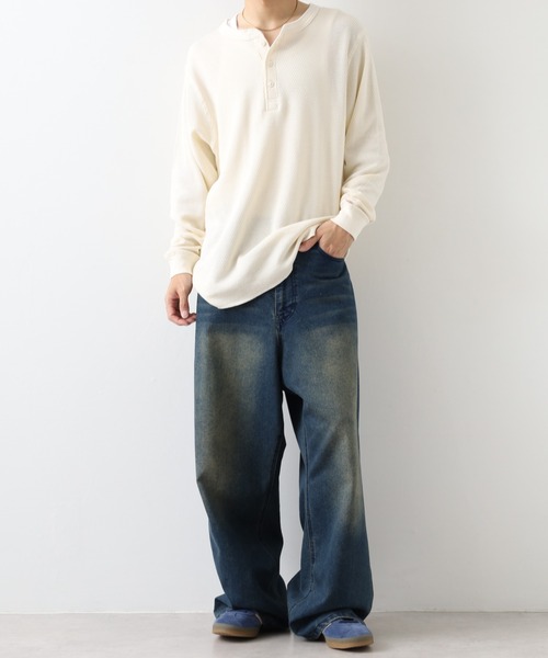 JEMORGAN(ジェーイーモーガン)の「JEMORGAN ダブルフェイスハニカムヘンリーネックL/S-T(Tシャツ/カットソー・メンズ・ナチュラル/ブラック/杢グレー/ネイビー・M/XL/S)」の21枚目の写真