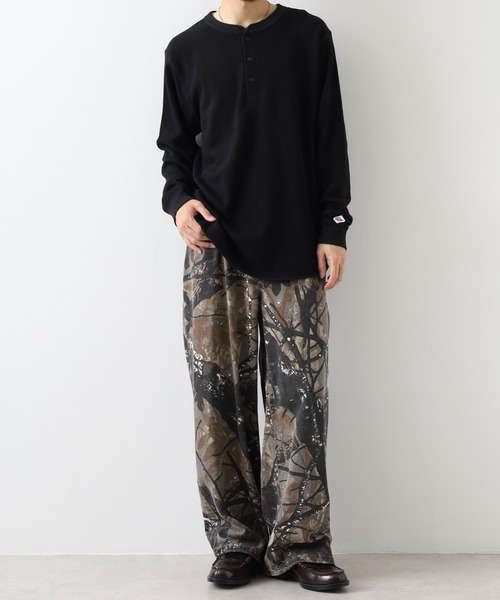 JEMORGAN(ジェーイーモーガン)の「JEMORGAN ダブルフェイスハニカムヘンリーネックL/S-T(Tシャツ/カットソー・メンズ・ナチュラル/ブラック/杢グレー/ネイビー・M/XL/S)」の9枚目の写真