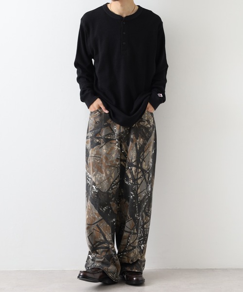 JEMORGAN(ジェーイーモーガン)の「JEMORGAN ダブルフェイスハニカムヘンリーネックL/S-T(Tシャツ/カットソー・メンズ・ナチュラル/ブラック/杢グレー/ネイビー・M/XL/S)」の10枚目の写真