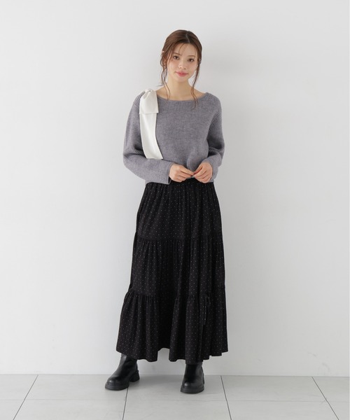 PROPORTION BODY DRESSING(プロポーションボディドレッシング)の「2WAYアシメリボンゆるニット / 1216270011(ニット/セーター・レディース・グレー系その他/パープル/ホワイト系その他・FREE)」の8枚目の写真