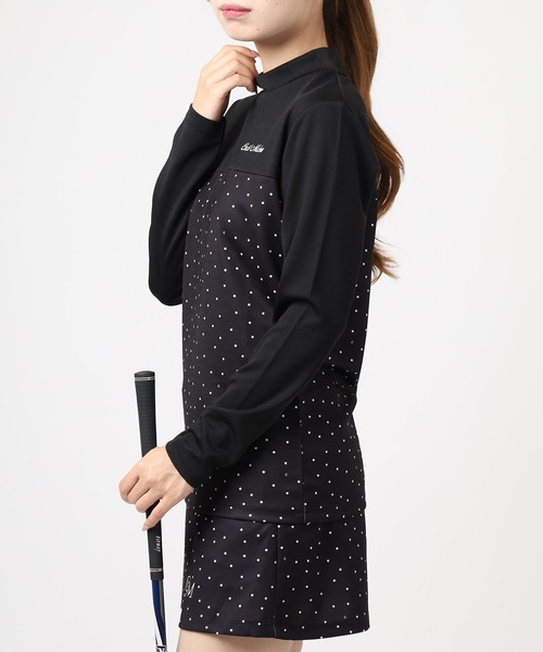 FUNALIVE(ファンアライブ)の「DOTS MOCK ドット モックネック ロンT(Tシャツ/カットソー・レディース・ブラック・L/M/S)」の3枚目の写真