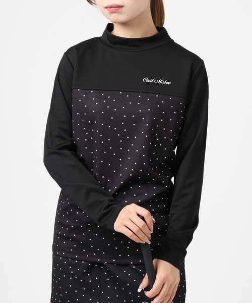 FUNALIVE(ファンアライブ)の「DOTS MOCK ドット モックネック ロンT(Tシャツ/カットソー・レディース・ブラック・L/M/S)」の6枚目の写真