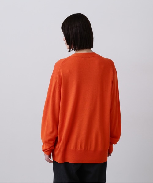 YLEVE(イレーヴ)の「YLEVE / SUPERFINE 120’S WOOL KNIT CARDIGAN(カーディガン/ボレロ・レディース・オレンジ・1)」の4枚目の写真