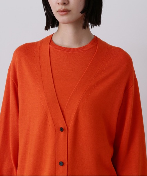 YLEVE(イレーヴ)の「YLEVE / SUPERFINE 120’S WOOL KNIT CARDIGAN(カーディガン/ボレロ・レディース・オレンジ・1)」の6枚目の写真