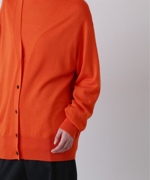 YLEVE(イレーヴ)の「YLEVE / SUPERFINE 120’S WOOL KNIT CARDIGAN(カーディガン/ボレロ・レディース・オレンジ・1)」の7枚目の写真