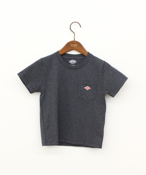 DANTON（ダントン）の「DANTONポケットTシャツ（Tシャツ/カットソー・キッズ・ホワイト/チャコールグレー/オリーブ/ブルー/ネイビー/レッド・M/S/L）」の2枚目の写真