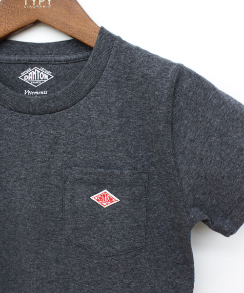 DANTON（ダントン）の「DANTONポケットTシャツ（Tシャツ/カットソー・キッズ・ホワイト/チャコールグレー/オリーブ/ブルー/ネイビー/レッド・M/S/L）」の10枚目の写真
