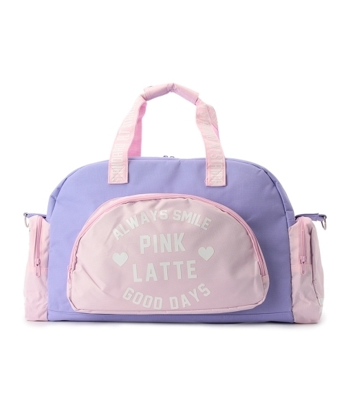 Pink Latte ピンクラテ の スポ系2wayロゴボストンバッグ ハンドバッグ Wear Pink Latte ピンクラテ の スポ系2wayロゴボストンバッグ ハンドバッグ Wear