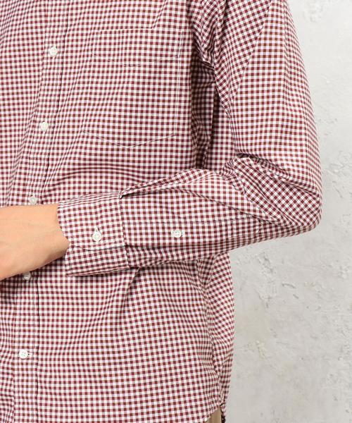 green label relaxing(グリーンレーベルリラクシング)の「KT PIN/OX ギンガムチェック GIZA BD シャツ◆(シャツ/ブラウス・メンズ・モカ/その他1/ネイビー/ブラック/ブラウン・LARGE/MEDIUM/XX-LARGE/SMALL/X-LARGE/X-SMALL)」の11枚目の写真