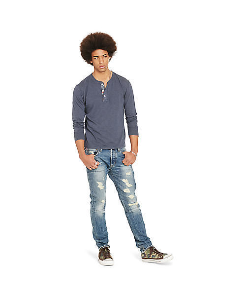 Denim & Supply Ralph Lauren（デニムアンドサプライラルフローレン）の「フラッグプラケット ジャージー ヘンリー（Tシャツ/カットソー・メンズ・ネイビー・X-SMALL/SMALL/MEDIUM/LARGE）」の2枚目の写真