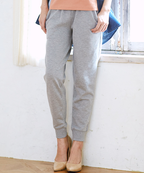 Pierrot（ピエロ）の「裾リブスウェットジョガーパンツ（その他パンツ・レディース・チャコール/ネイビー/杢グレー/ブラック・M/L）」の3枚目の写真