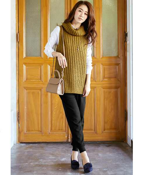 Pierrot（ピエロ）の「裾リブスウェットジョガーパンツ（その他パンツ・レディース・チャコール/ネイビー/杢グレー/ブラック・M/L）」の10枚目の写真