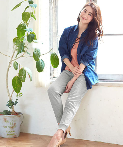 Pierrot（ピエロ）の「裾リブスウェットジョガーパンツ（その他パンツ・レディース・チャコール/ネイビー/杢グレー/ブラック・M/L）」の20枚目の写真