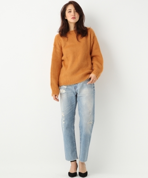 A part by(アパートバイ)の「5GAcモコモコボートネックPO 739526(ニット/セーター・レディース・チャコールグレー/ブラウン/ブラック・LARGE/MEDIUM)」の5枚目の写真