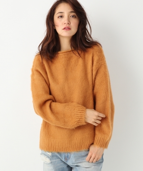 A part by(アパートバイ)の「5GAcモコモコボートネックPO 739526(ニット/セーター・レディース・チャコールグレー/ブラウン/ブラック・LARGE/MEDIUM)」の6枚目の写真