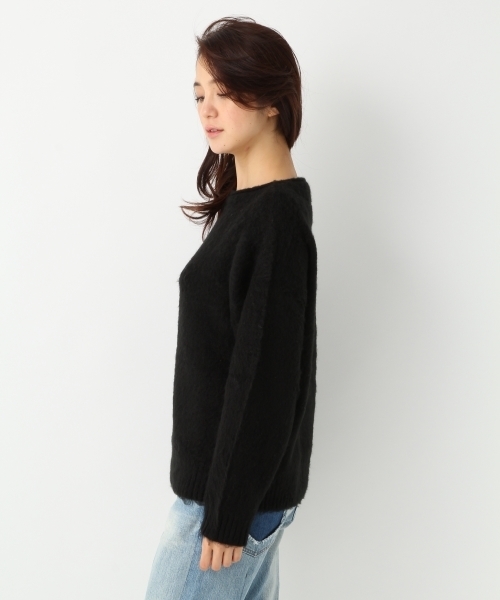 A part by(アパートバイ)の「5GAcモコモコボートネックPO 739526(ニット/セーター・レディース・チャコールグレー/ブラウン/ブラック・LARGE/MEDIUM)」の7枚目の写真