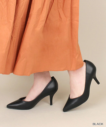RANDA | 【足幅ゆったり3E】Vカットプレーンパンプス(パンプス)