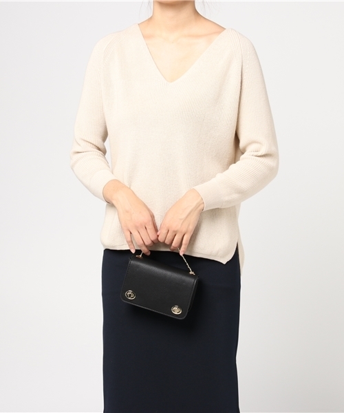 PLAIN CLOTHING（プレーンクロージング）の「チェーンミニショルダーバッグ【PLAIN CLOTHING】（ショルダーバッグ・レディース・ベージュ/ネイビー/グレー/アイボリー/ブラック/レッド・FREE）」の14枚目の写真