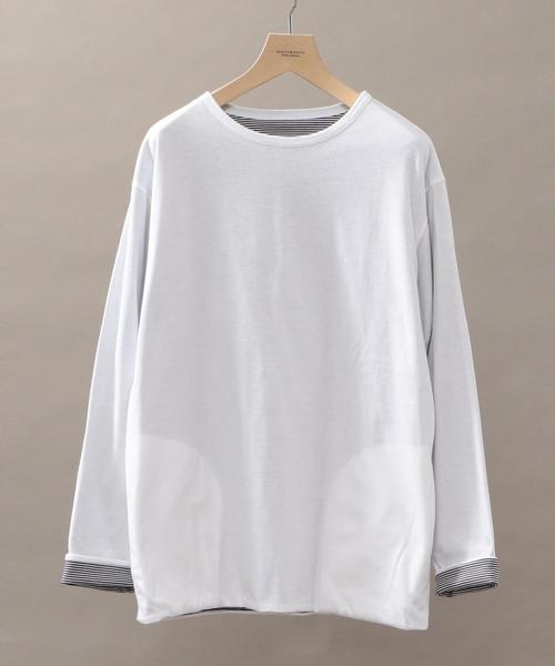 PHINGERIN(フィンガリン)の「【別注】 <PHINGERIN> REV LS TEE/Tシャツ ◆(Tシャツ/カットソー・メンズ・ホワイト/ブラック/ケリー/ロイヤルブルー・LARGE/SMALL/MEDIUM)」の1枚目の写真