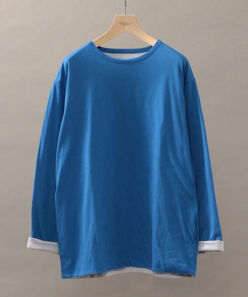 PHINGERIN(フィンガリン)の「【別注】 <PHINGERIN> REV LS TEE/Tシャツ ◆(Tシャツ/カットソー・メンズ・ホワイト/ブラック/ケリー/ロイヤルブルー・LARGE/SMALL/MEDIUM)」の4枚目の写真