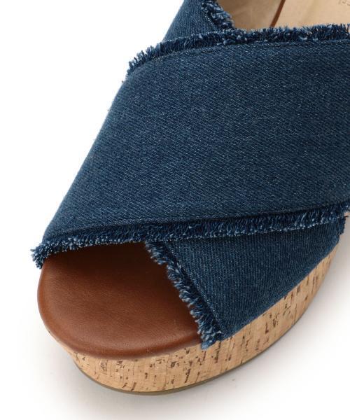 RAY CASSIN（レイカズン）の「クロスアッパーコルクサンダル（サンダル・レディース・A/ブラック/オレンジ・MEDIUM/LARGE）」の6枚目の写真