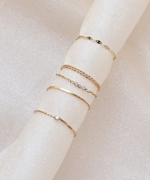 Phoebe（フィービィー）の「【K10】タイニービジューチェーンリング/BOX付き　ピンキーリング（リング・レディース・ゴールド・#13/#7/#11/#3）」の13枚目の写真