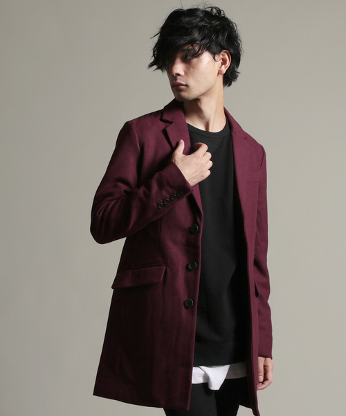 THE CASUAL(カジュアル)の「ウール混 メルトン チェスターコート(チェスターコート・メンズ・ワイン/チャコール/ブラック/ネイビー/グレー/カーキ/キャメル/ブラウン/ブルー系その他/その他/その他2/グレー系その他/ブルー系その他2/その他1/ブラック系その他/ブラウン系その他/グレー系その他2/モカ/ベージュ系その他/グレー系その他3・L/M/S/LL)」の17枚目の写真