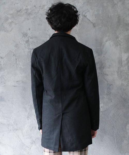 THE CASUAL(カジュアル)の「ウール混 メルトン チェスターコート(チェスターコート・メンズ・ワイン/チャコール/ブラック/ネイビー/グレー/カーキ/キャメル/ブラウン/ブルー系その他/その他/その他2/グレー系その他/ブルー系その他2/その他1/ブラック系その他/ブラウン系その他/グレー系その他2/モカ/ベージュ系その他/グレー系その他3・L/M/S/LL)」の21枚目の写真