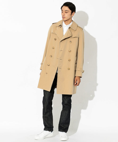 100年コート（ヒャクネンコート）の「＜100年コート＞エイジドダブルトレンチコート（トレンチコート・メンズ・ベージュ/ネイビー・S/L/LL/M）」の3枚目の写真