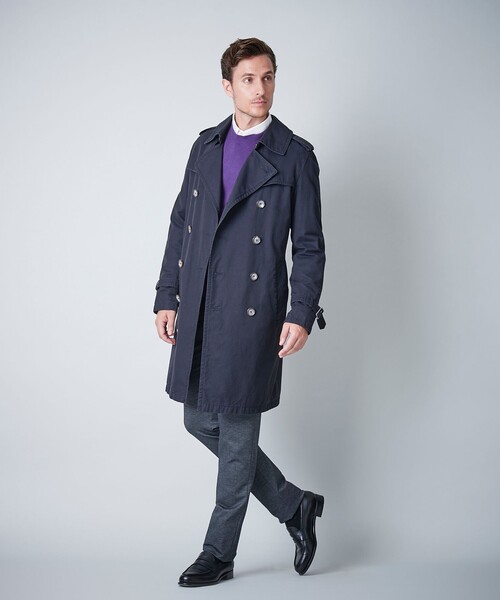 100年コート（ヒャクネンコート）の「＜100年コート＞エイジドダブルトレンチコート（トレンチコート・メンズ・ベージュ/ネイビー・S/L/LL/M）」の15枚目の写真