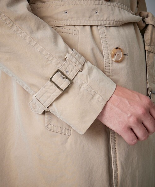 100年コート（ヒャクネンコート）の「＜100年コート＞エイジドダブルトレンチコート（トレンチコート・メンズ・ベージュ/ネイビー・S/L/LL/M）」の12枚目の写真