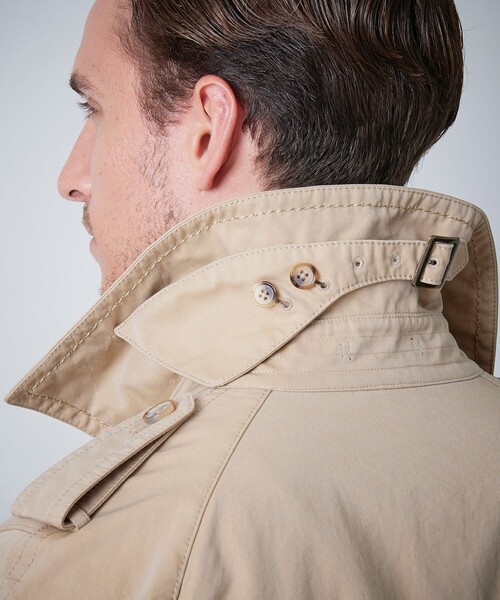 100年コート（ヒャクネンコート）の「＜100年コート＞エイジドダブルトレンチコート（トレンチコート・メンズ・ベージュ/ネイビー・S/L/LL/M）」の10枚目の写真