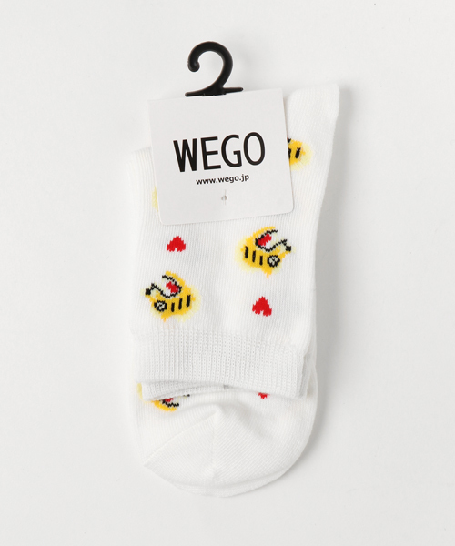 WEGO(ウィゴー)の「WEGO/タイガーハート柄ソックス(ソックス/靴下・レディース・ホワイト/ブラック/レッド・FREE)」の2枚目の写真