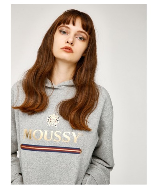 MOUSSY（マウジー）の「MOUSSY CLASSIC PKJ（パーカー・レディース・トップグレー/ボルドー/ホワイト/ブラック・FREE）」の3枚目の写真