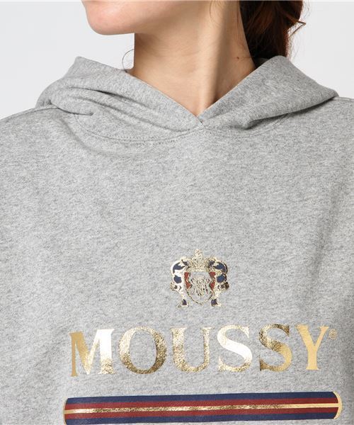 MOUSSY（マウジー）の「MOUSSY CLASSIC PKJ（パーカー・レディース・トップグレー/ボルドー/ホワイト/ブラック・FREE）」の7枚目の写真