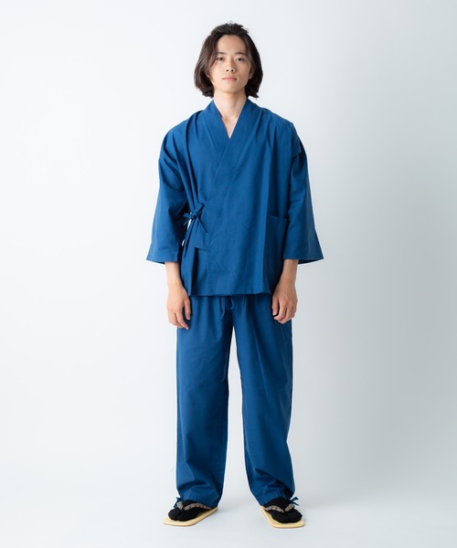 作務衣 セットアップ ルームウェア ワンマイルウェア メンズ