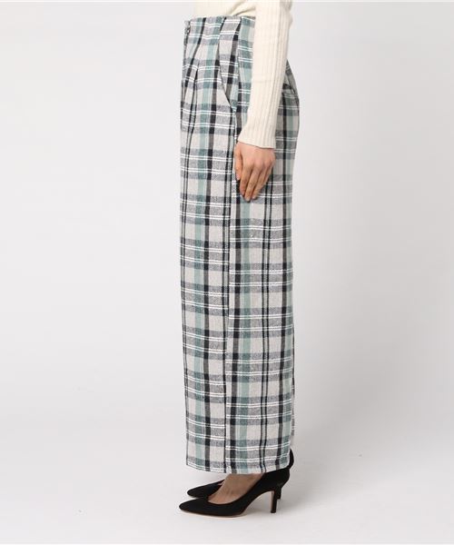 RAY CASSIN(レイカズン)の「チェックハイウエストワイドパンツ(その他パンツ・レディース・グレー/チャコールグレー/ワイン・FREE)」の11枚目の写真