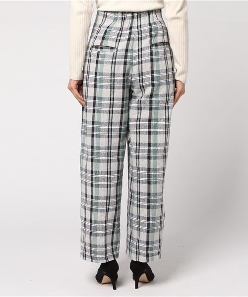 RAY CASSIN(レイカズン)の「チェックハイウエストワイドパンツ(その他パンツ・レディース・グレー/チャコールグレー/ワイン・FREE)」の10枚目の写真