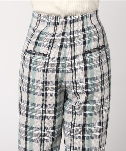 RAY CASSIN(レイカズン)の「チェックハイウエストワイドパンツ(その他パンツ・レディース・グレー/チャコールグレー/ワイン・FREE)」の7枚目の写真