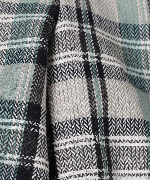 RAY CASSIN(レイカズン)の「チェックハイウエストワイドパンツ(その他パンツ・レディース・グレー/チャコールグレー/ワイン・FREE)」の4枚目の写真