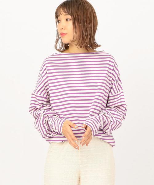 Another Edition（アナザーエディション）の「ドット・ボーダーLSL TEE（Tシャツ/カットソー・レディース・ネイビー/パープル・FREE）」の21枚目の写真