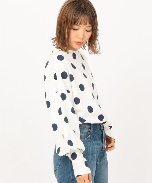 Another Edition（アナザーエディション）の「ドット・ボーダーLSL TEE（Tシャツ/カットソー・レディース・ネイビー/パープル・FREE）」の15枚目の写真