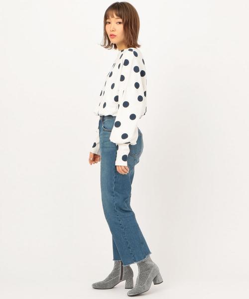 Another Edition（アナザーエディション）の「ドット・ボーダーLSL TEE（Tシャツ/カットソー・レディース・ネイビー/パープル・FREE）」の8枚目の写真